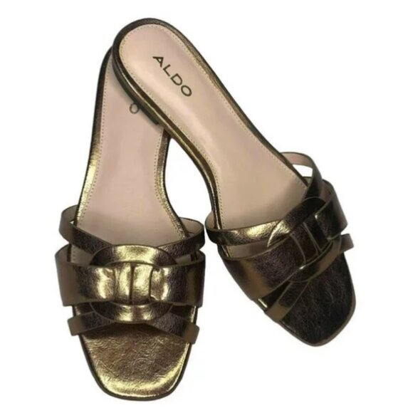 NIB ALDO Astirassa Bronze Sandals Size 6.5 - Picture 1 of 6